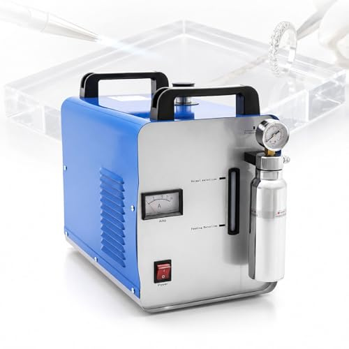 Saldatrice acrilica, 450 W, portatile, con amperometro e manometro, saldatrice ad acqua e idrogeno per hobbisti e artigiani fai da te