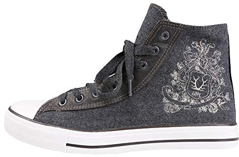 Krüger MADL Herren Trachten Sneaker Hunter grau