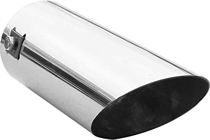 Auspuffblende Rund Endrohr Edelstahl Auto Endrohrblenden Auspuffendrohr Auspuffrohr Tuning Universell Schalldampf Blende Sport Rund Chrom Auspuffspitzen 40-52 mm