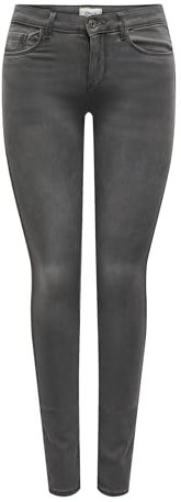ONLY Onlroyal Reg Sk Dnm Jeans Bj312 Noos, skinny Donna, Grigio (Dark Grey Denim Dark Denim), W27/L32 (Taglia Produttore: Small)