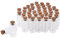 SHiZAK Lot de 40 mini bocaux en verre de 10 ml avec bouchon en liège transparent pour loisirs créatifs, décoration, accessoires de mariage