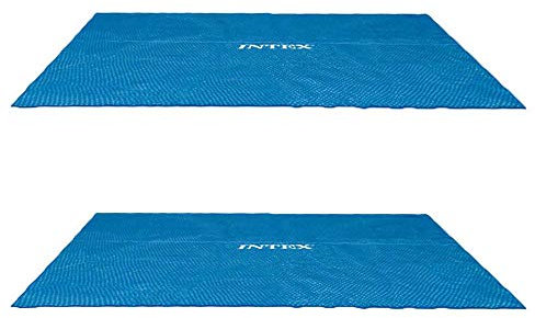 Intex 9 x 18 Foot Rectangular Solar Frame Set Swimming Pool Cover (2 Pack)
