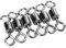 Dilwe Angeln Barrel Swivel, 100 Stücke 8 Form Hochfeste Festigkeit Barrel Swivel Kugellager Angeln Swivel Snap Tackle für Süßwasser Salzwasser