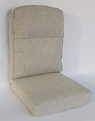 Desser Replacement Conservatory Furniture Cushions – Machine Washable Split Back Seat & Back Cushion for Chairs & Sofas – Pebble Fabric