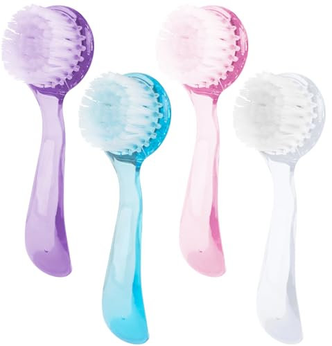 AUEAR, Gesichtsbürste zur Reinigung und Gesichtsreinigung mit Kappe für Frauen und Mädchen, 4 Stück