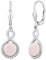 SILVEGO Orecchini da Donna in Argento 925 con Quarzo Rosa Naturale, JST14710RQ