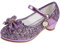 Scarpe Principessa Bambina Tacco Decollete Paillettes Glitterate Tacchi Ragazze 36 EU, Viola