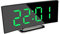 Digital Alarm Clock Bedside,LED Bedside Clock with 7 Curved Screen,Snooze,2 Levels of Brightness,Night Light,USB Charging Port,12/24 Hr,for Heavy Sleepers,Travel,Bedroom,Office Best Festival Gift