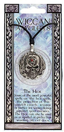 Necklace | Wiccan Amulet The Hex | H:31cm X W:4cm X D:0.2cm | pack of 1