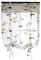 Garneck Floral Roman Shades - Light Yellow Tie Up Curtains with Pocket, Sheer Voile, Darkening Balloon Curtain Valance for Home, Kitchen, Office - Size 1 Window Blind