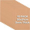 BENECREAT 10Pcs A4 Korkplatten 30x21cm Rechteck Untersetzer Kork Sheets Für Die Wanddekoration Party, 2mm Dick(Ohne Selbstklebender Rückseite)