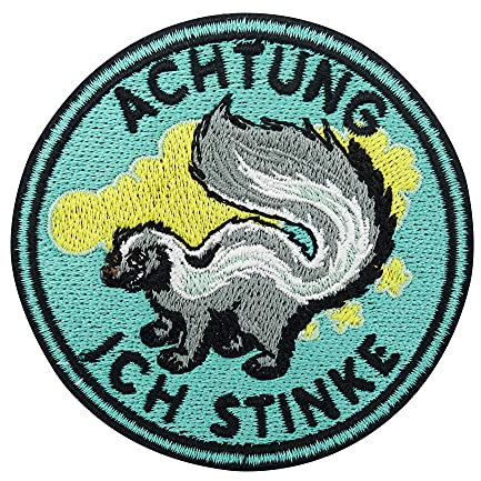Finally Home Achtung Ich Stinke Stinktier Patch zum Aufbügeln | Lustige Patches, Witzige Tier Aufbügler, Funny Baby Flicken, Aufnäher