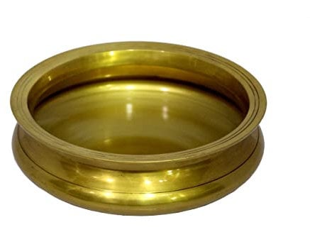 ESPLANADE - Ethnic Decorative Brass Urli Traditional Bowl Showpiece | Home Decor | Vastu for Home - 9.5 Inches Dia.