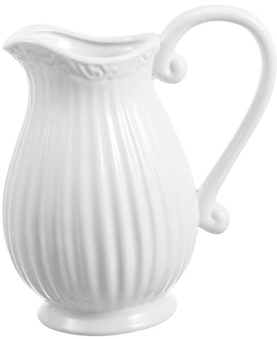 Keramik Krug Vase Dekoratives Porzellan Blumenvase Getrocknete Tabelle Blumenvase mit Griff für Hauptdécor Bürodekoration