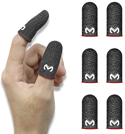 Dedales para Jugar al Movil Transpirable Gaming Disparos sensibles al Sudor para Cuchillos para Android y iOS, PUBG Mobile Game Finger Sleeve, Anti-Sudor Pantalla táctil de Dedo Manga Transpirable