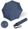 Knirps Regenschirm I.200 Medium Duomatic in 2FLY Blue mit Schirmtasche I kleiner Taschenschirm mit Drucktaste I Regenschirm automatisch & kompakt I Taschenregenschirm leicht & sturmfest