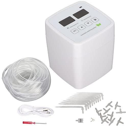 di irrigazione automatico per piante d'appartamento, 2 metodi di alimentazione Dispositivo di controllo del di irrigazione della testa da 2,5 m, Artefatto per l'irrigazione per aiuole