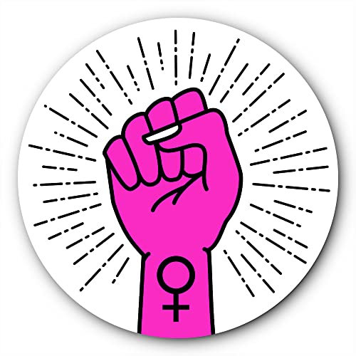 Women's Rights Pro-Choice Bumper Sticker (8.9 cm Kreis) My Body My Choice, Female Empowerment, Bans Off Our Bodies, Feminist Vinyl Aufkleber für Ihren Laptop, Auto Stoßstange oder Hund ydro-flash K