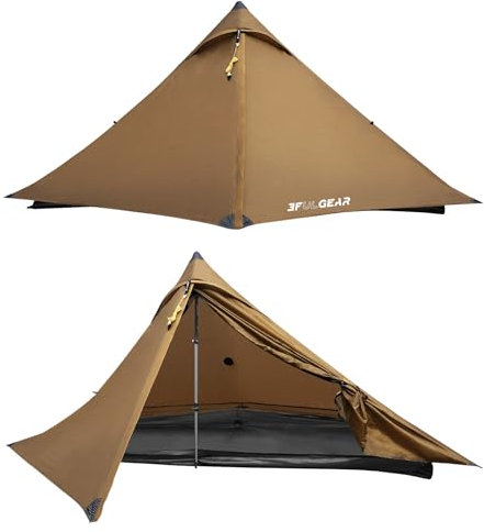 RDYMONKEY 3F UL Gear Lanshan PRO Ultraleicht Zelt für Camping, Zelt 1 Person oder 2 Personen 3/4-Jahreszeiten Wasserdichtes Professionelles Wanderzelt 20D Professionell Camping Zelt
