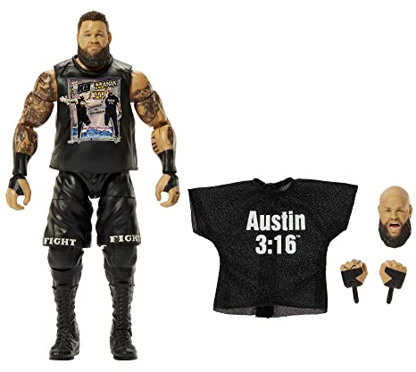 WWE Action Figures | WWE Elite Kevin Owens Figure with Accessories | Collectible Gifts, HKN86