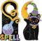 Bucilla Felt Applique, Spellbound Greeting Set of 2 Door Hanger Kit, Perfect for Halloween DIY Needlepoint Arts and Crafts, 89506E
