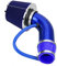 Ejoyous Kit filtro aria universale, 76 mm, 3 pollici, alluminio, blu