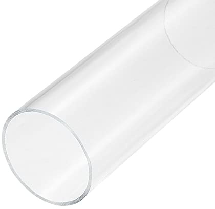 sourcing map PVC Transparent Rohr, ID 56mm Durchmesser 60mm LÄNGE 150mm | Acryl Kunststoffrohr für Lampenbau, Stehlampen, Möbel