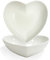 FLORWOD 2pcs 9 inch Porcelain Heart Shaped Bowls Deep Salad Plates, Extra Large Heart Bowl, 42 oz/pc