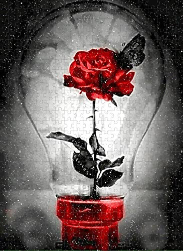 Puzzles For Adults 2000 Pieces Of Rose In Art Bulbs Challenging Jigsaw And Family Game Puzzle Combinations