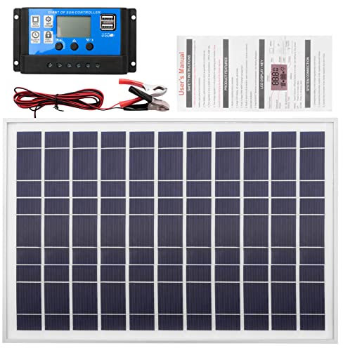 Chargeur de Batterie de Panneau Solaire 30W 12V + ContrôLeur 40A pour Camping-Car Camping-Car