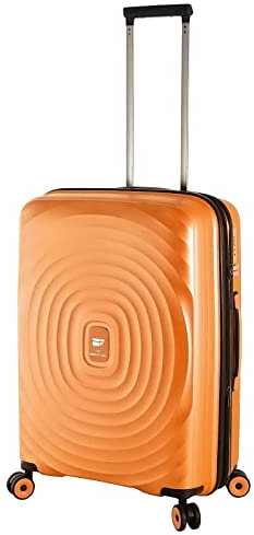 Von Cronshagen Reisetrolley Mogens | Stabiler Koffer in verschiedenen Größen | Hartschalenkoffer aus stabilem Material | mit TSA Zahlenschloss | Reisekoffer (orange, M - mittlerer Koffer 67cm)