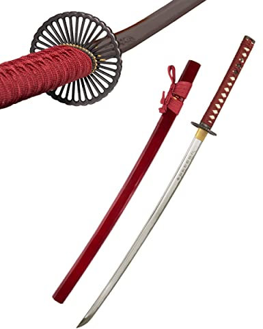 Selten Katana Schwert Gravierte Klinge Scharf Echt Zum Training Metall Stahl 1045 Samurai 100% Handarbeit nur für Erwachsene - 18 Jahre erforderlich DS044