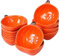 Kolewo4ever 12 Stück Herbst-Kürbis-Schalen aus Keramik, 170 ml, Auflaufförmchen, kleine Kürbis-Schalen, orangefarbenes Geschirr, Dekoration für Herbst, Halloween, Dip, Soße, Gewürze, Snacks (Orange)