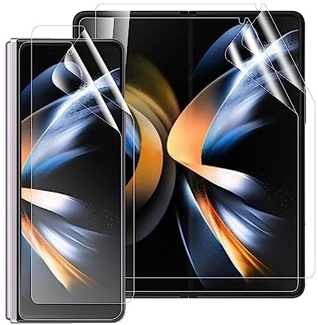 [2 piezas] Película de Hidrogel para Samsung Galaxy Z Fold 4 /Z Fold4 (7.6 Pulgadas), [HD] Protector de Pantalla de TPU Suave Transparente [NO vidrio templado]