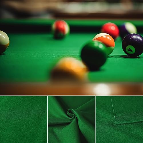 metaball Professioneller vorgeschnittener Pool-Tisch aus Filz, mit 6 Boden-Tüchern – wählen Sie für 2,4 m, 2,4 m oder 2,4 m Tisch, 6 Farben zur Auswahl (für 7 Narrentisch, Snooker-Grün)