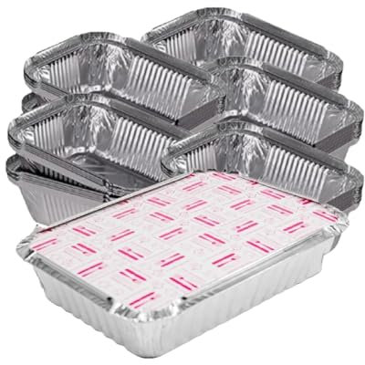 ACESA - Bandejas de Aluminio Reutilizables con Tapa | 600ml | Ideales para Eventos y Preparaciones en Gran Cantidad | 100 ud