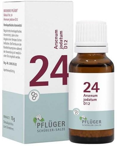 BIOCHEMIE Pflüger 24 Arsenum jodatum D 12 Globuli 15 g