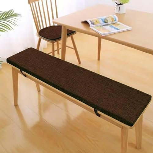 3CM Dicke Sitzauflage Sitzkissen Bank, Bankauflage Bankkissen, Waschbare Stuhlkissen Bankpolster, Gartenbank Auflage Outdoor, Sitzkissen Groß für Stuhl Boden Bürostuhl,Kaffee dunkel, 110x45x3cm