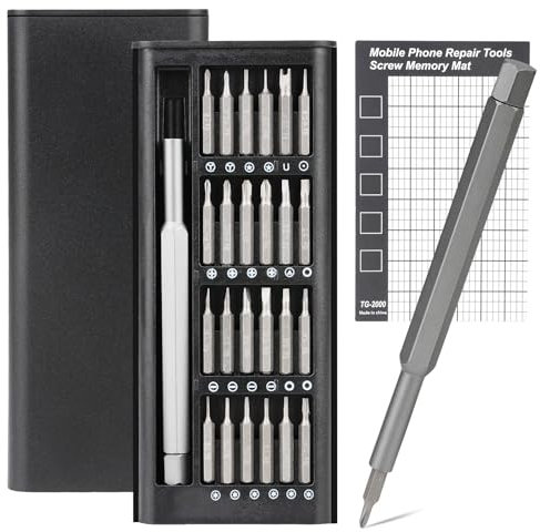 Sukudon Precision Screwdriver Set,24 in 1 Mini Screwdriver Set, Small Magnetic Screwdriver Sets,Screw Drivers Repair kit Sets, PC Tool kit, fit PC, Mobile Phone, Tablet, Smartphone, Game Console