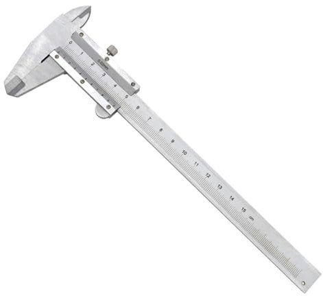 Vernier-Bremssattel, Hochpräzises Kohlenstoffstahl-Metall-Vernier-Messwerkzeug Nonius-Messschieber 0-150mm mit Feststellschraube für Haushalt und Industrie Messung