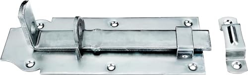 Connex Schlossriegel-65 x 160 mm-gerade-verzinkt/Tür-Riegel/Klinke/Schiebeschloss/Griff zum Abschließen/Türschloss/Beschlag / DYB2204031, Blauverzinkt, 65 x 160 mm