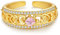 KINGWHYTE Geburtsstein Ringe 925 Sterling Silber Keltische Gold Ringe für Frauen Keltischer Schmuck Frauen Geburtstag Geschenke (Oktober)
