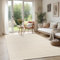 the carpet Deluxe Wool Handgewebter Wollteppich im natürlichen skandinavischen Boho-Look, Handarbeit für einen einzigartigen Stil, Creme Beige, 200 x 290 cm