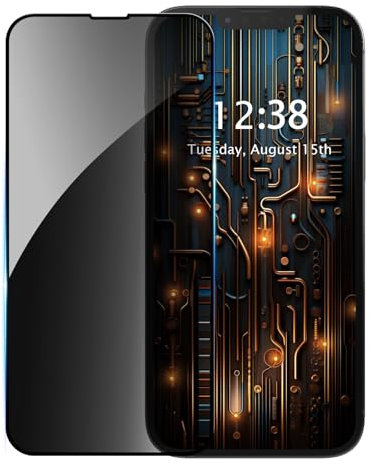 SharkProten 1 Stück Sichtschutz für Apple iPhone 12 & 12 Pro, Anti-Spähen Panzer Schutz Glas, HD Blickschutzfolie, Unterstützt nicht die Entsperrung per Fingerabdruck