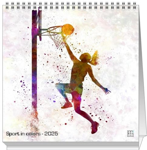 artboxONE Mini-Tischkalender 2026 Sport in Colors Kalender Sport