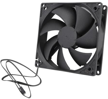 Computer Case Fan, Intelligent Temperature Control, 100mm PWM Case Fan for Replacement