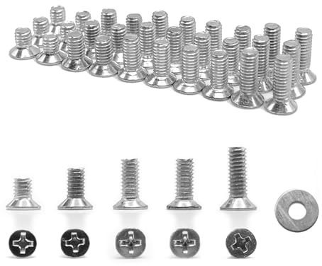 Kado Monitor Mounting Hardware Kit Set - Washers and 30pcs Assorted M4 Screws 6mm/0.24in 8mm/0.31in 10mm/0.39in 12mm/0.47in for Desktop Monitor and Portable Monitor Wall Mounting and Arm Mounting