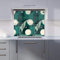 Premium Abstact Green Cream Moon and Stars Kitchen Splashback 6mm Toughened Glass Kitchen Splashback – Heat Resistant Splashback for Kitchens, Perfect for Cookers and Hobs, Polished Edges