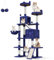 TRIUMPHKEY Alberi per Gatti,XXL,209cm Grande Alberi Tiragraffi con Cuccia per Gatti,Tiragraffi Gatto Stabile Multilivello,Alberi per Attività per Gatti con Palo in Sisal, Amaca (blu navy)