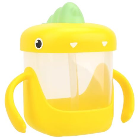 Qshare Baby Sippy Cup,Toddler Drinks Water Bottles Cup,Kid Cups with Lid and Straw,BPA Free,Independent Drinking 300ml (Yellow)